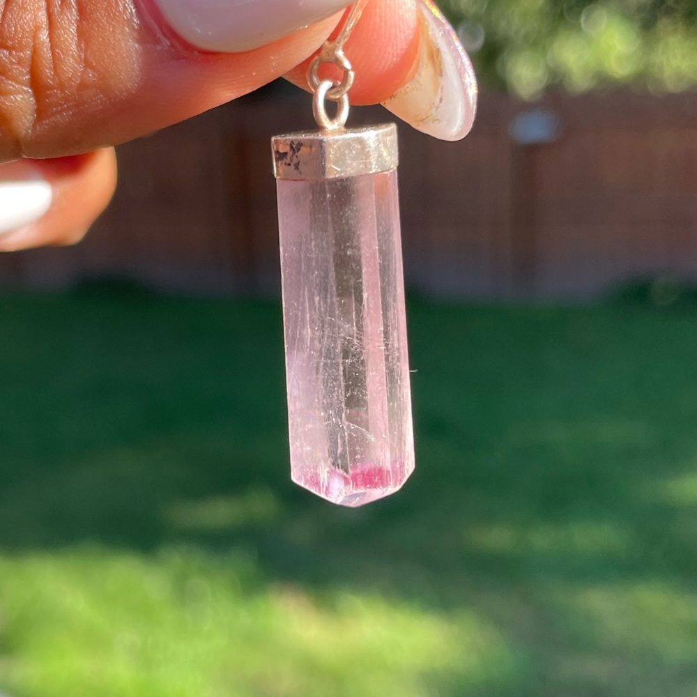 Kunzite Point Pendant